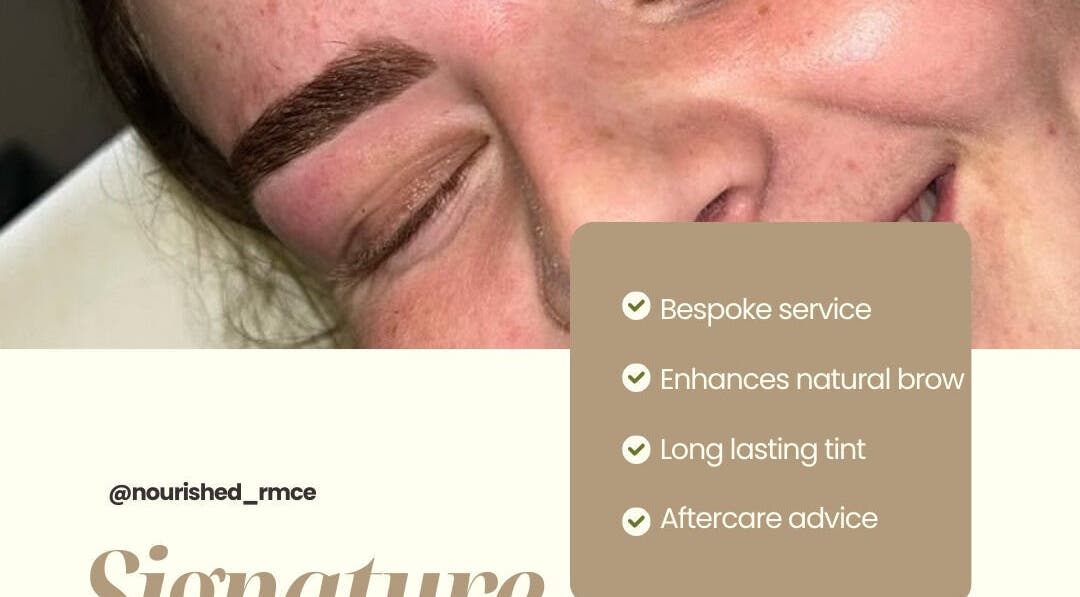 Beautifully shaped eyebrows at Nourished by Róisín McErlean, Galbally, Northern Ireland, GB with bespoke service.