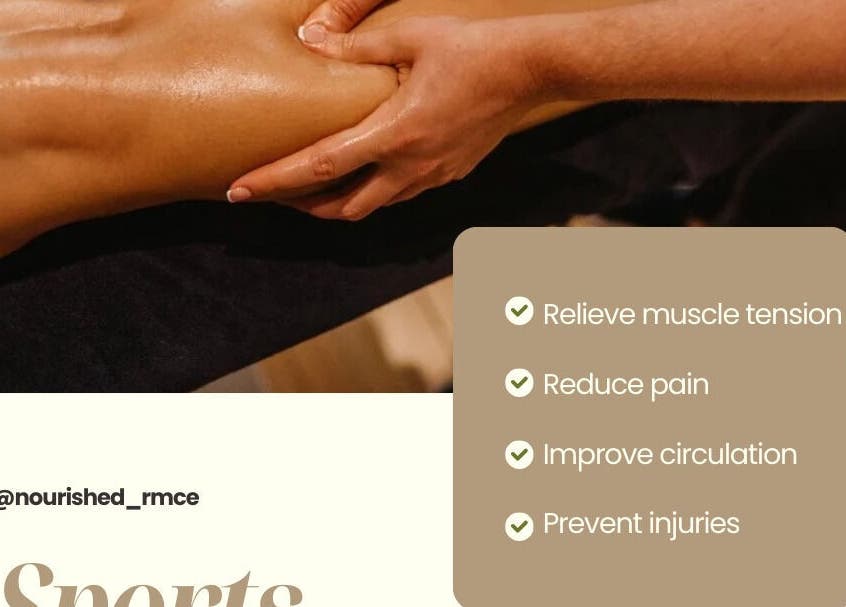 Expert sports massage at Nourished by Róisín McErlean, Galbally, Northern Ireland for muscle relief.