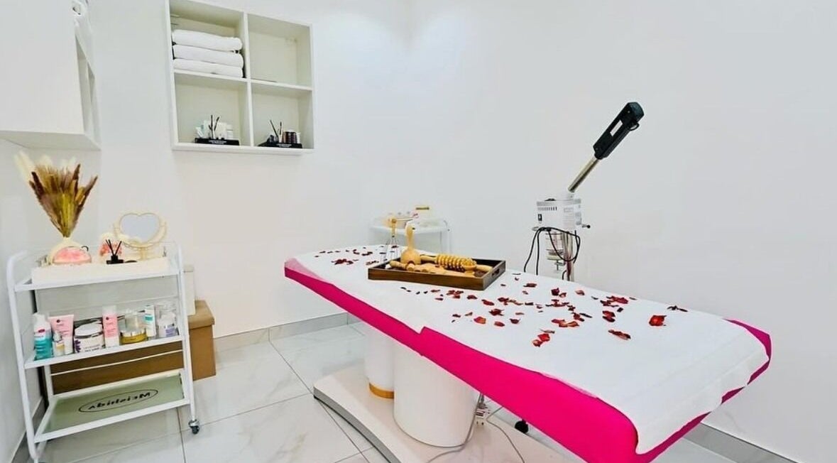 Princess House Beauty Salon in Dubai, Dubai, AE showcasing a serene treatment room with massage table and decor.