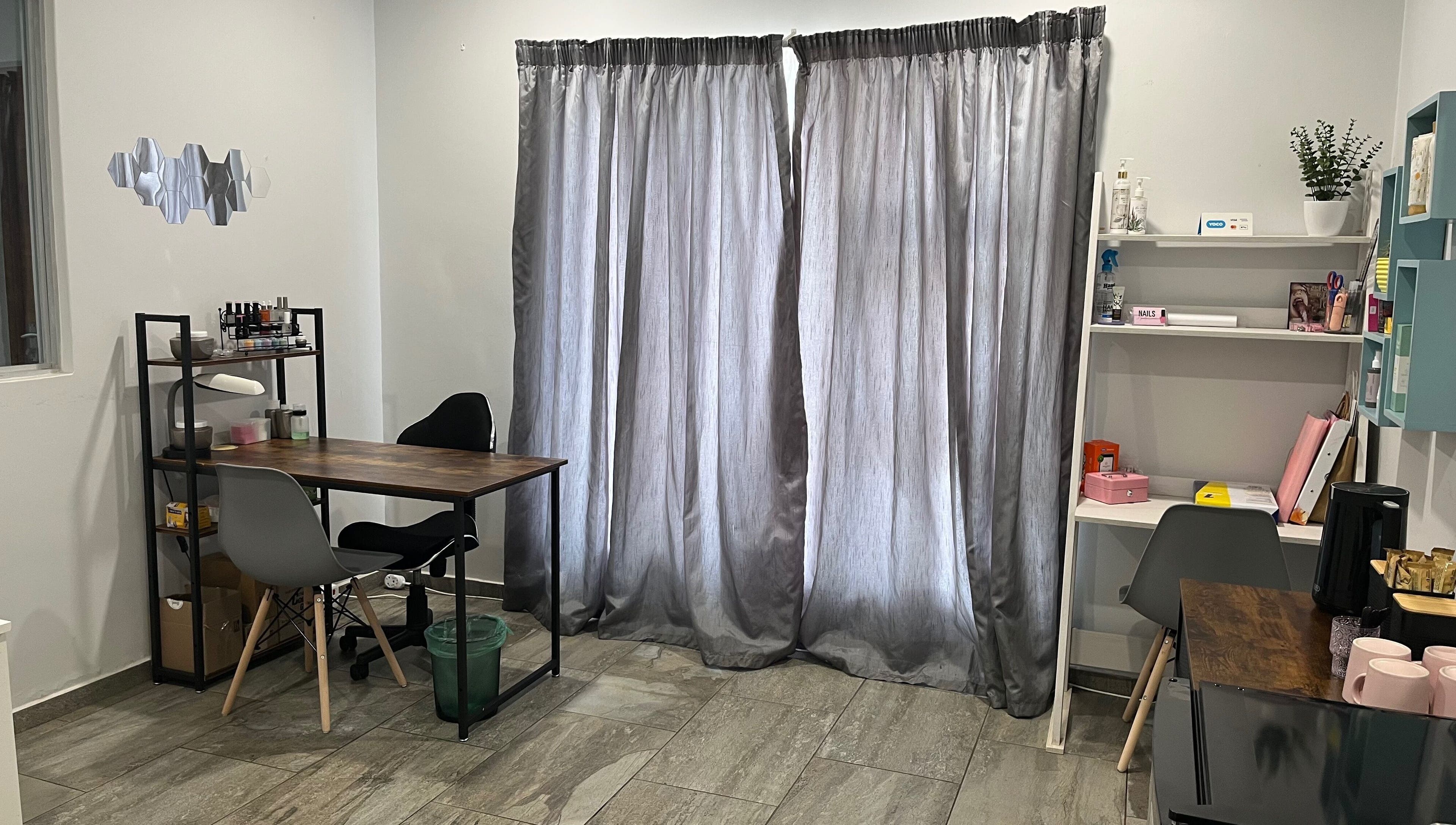 Calm and inviting nail salon corner at Lau Mel Beauty, Benoni, Gauteng, ZA with elegant decor and soothing ambiance.