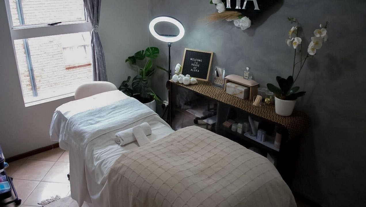 Cozy treatment room at House Of Alura, Midrand, Gauteng, ZA with a comfy massage bed and welcoming decor.