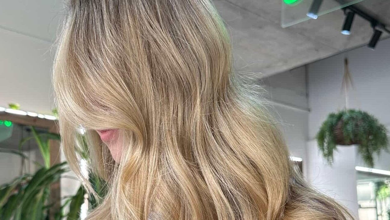 Stylish blonde waves at Movement Not Just Hair, Surry Hills, New South Wales, AU.