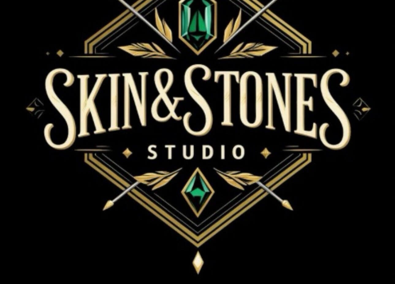 Elegant logo of Skin&stones Body Piercing, Smithfield, Queensland, AU highlighting craftsmanship.
