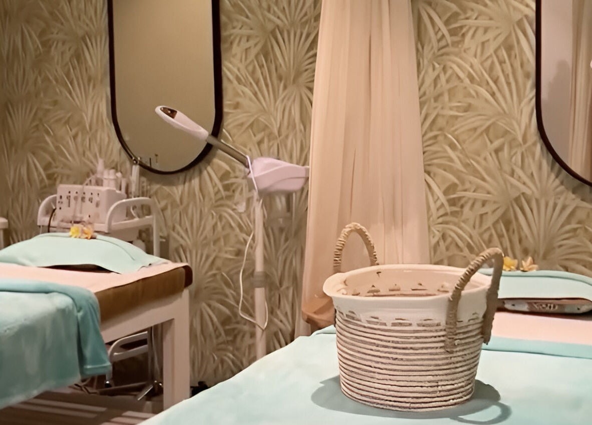 Serene treatment room at Aliya Wellness Spa, Bali, Bali, ID with soothing decor and relaxation beds.