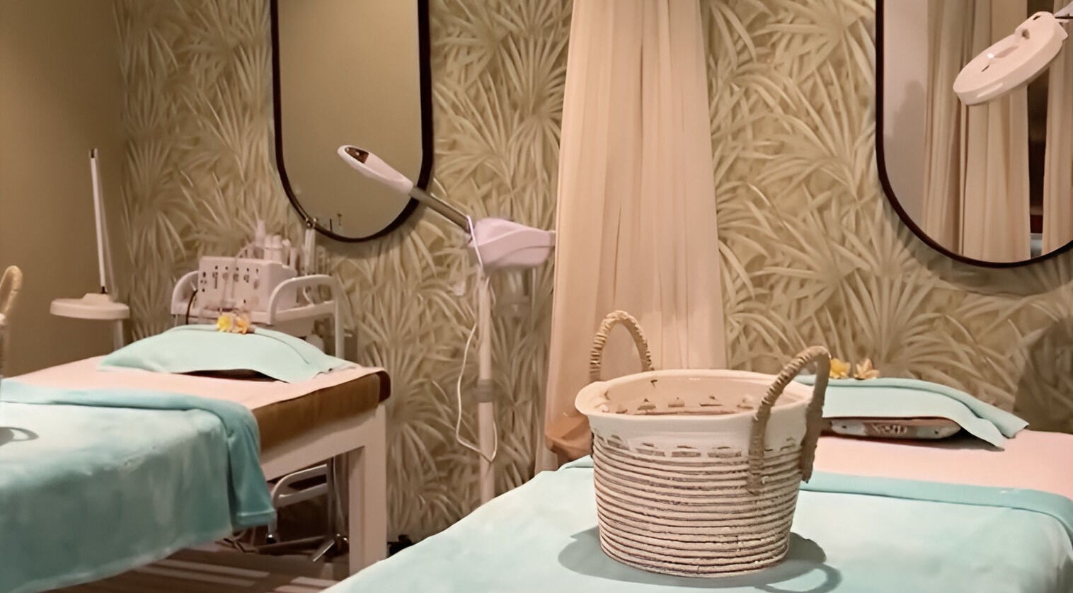 Serene treatment room at Aliya Wellness Spa, Bali, Bali, ID with soothing decor and relaxation beds.