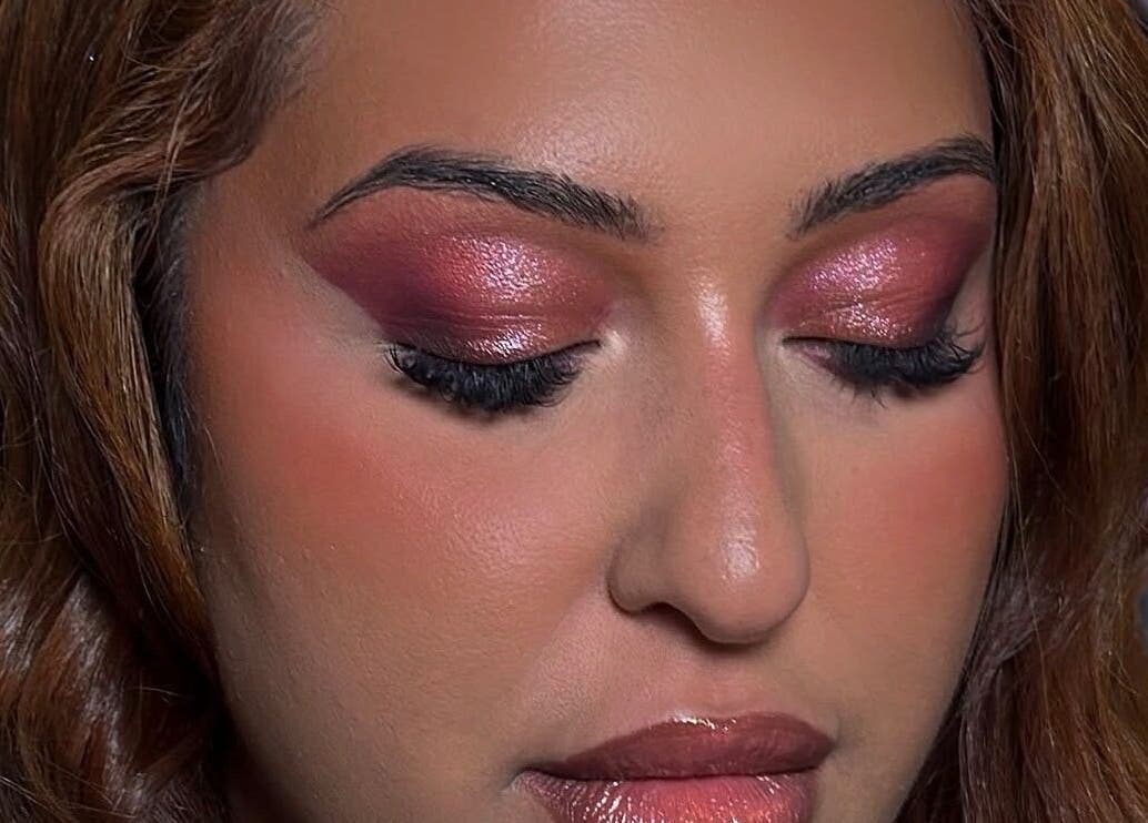 Beautiful makeup with shimmering eyeshadows at Makeupbykian, Liverpool, England, GB.