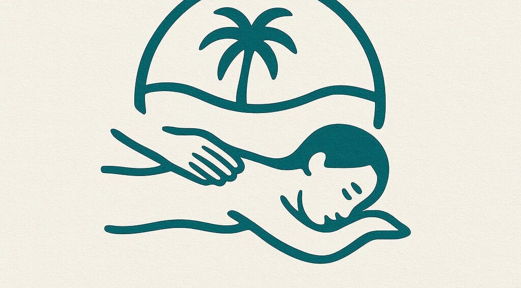 Illustration of a calming massage at Oasis Body Studio in Peterhead, Scotland, GB.