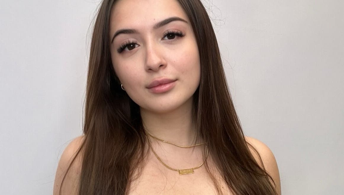 A model with elegant makeup at Advanced Beautique, Vaughan, Ontario, CA.