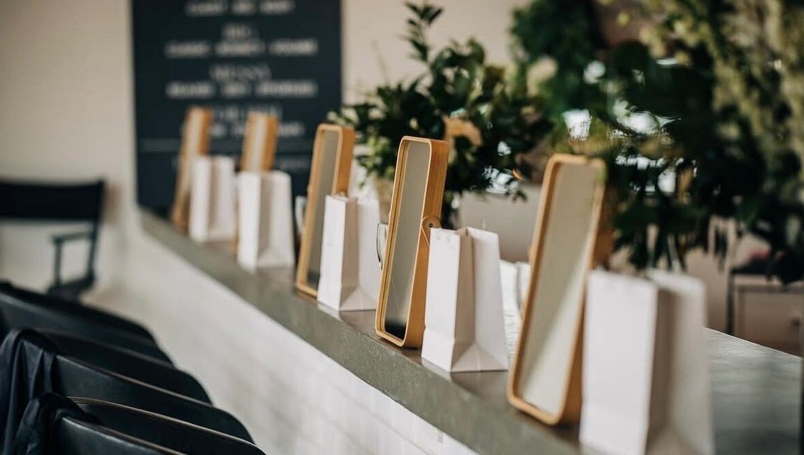 Sophisticated mirrors at PONY HAIR SOCIETY, The Junction, New South Wales, AU. Modern beauty haven ambiance.