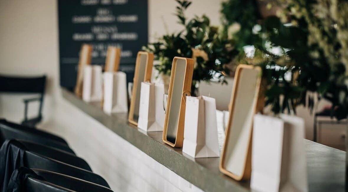 Sophisticated mirrors at PONY HAIR SOCIETY, The Junction, New South Wales, AU. Modern beauty haven ambiance.