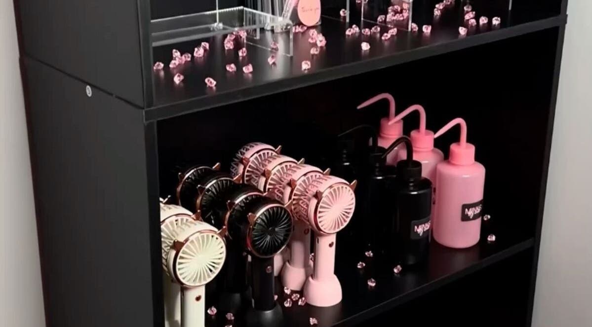 Chic beauty tools display at Eye Candy - Lashes, Brows & More, Nowra, New South Wales, AU.