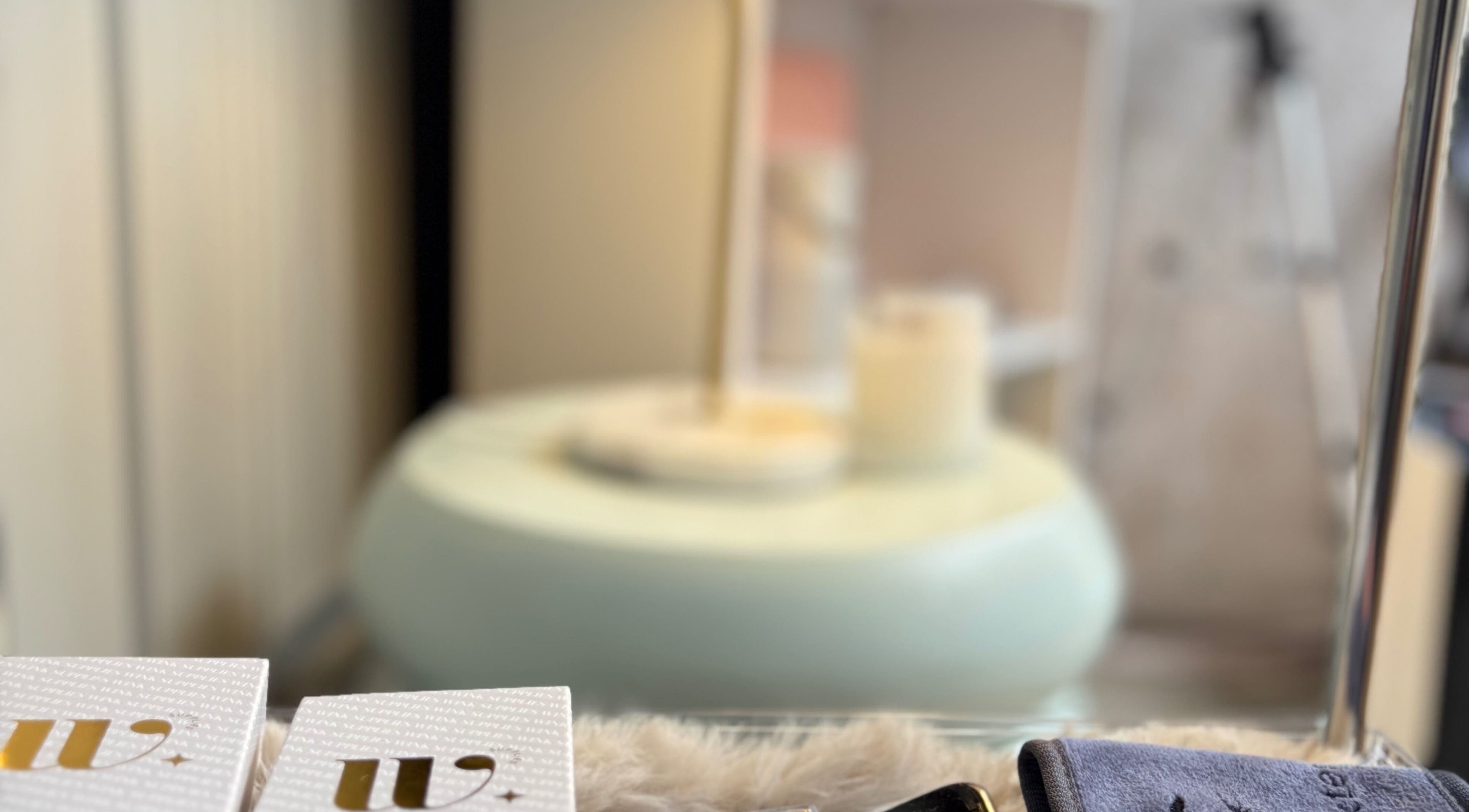 Elegant beauty products at Lashed By Mirai, Ravenswood, Tasmania, AU. A serene, inviting environment.