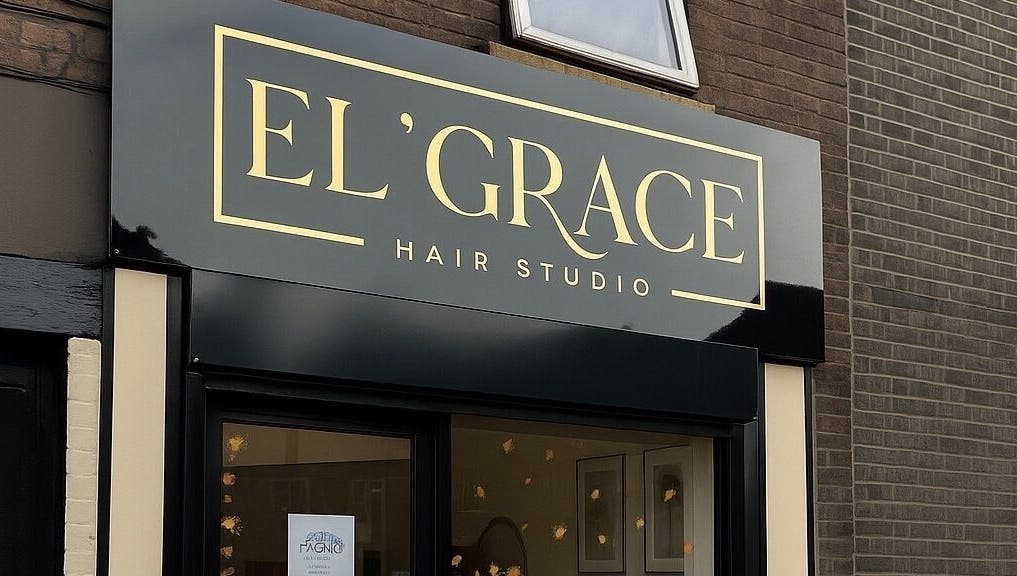 Exterior of El'Grace Hair Studio near Nail Design by Ellie, Luton, England, GB.