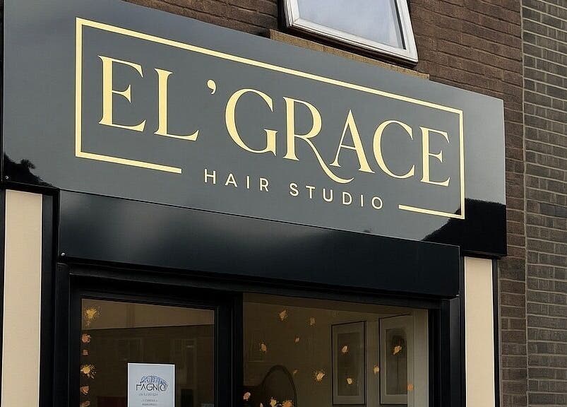 Exterior of El'Grace Hair Studio near Nail Design by Ellie, Luton, England, GB.