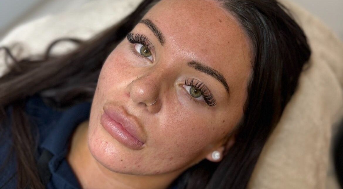 Woman with beautiful lashes at ThebeautyStudioBySoph in Portsmouth, England, GB.