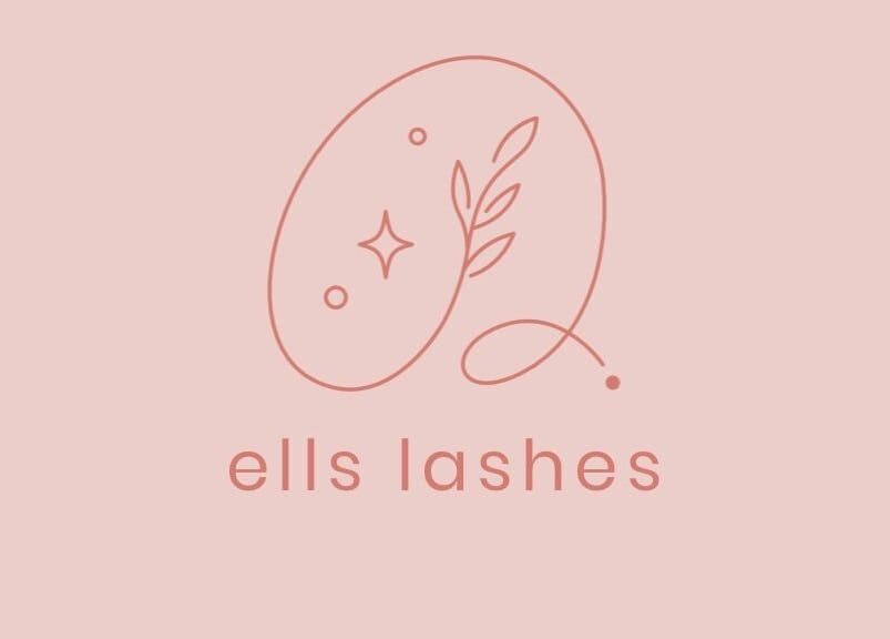 Ells Lahes logo on soft pink background, Poole, England, GB.