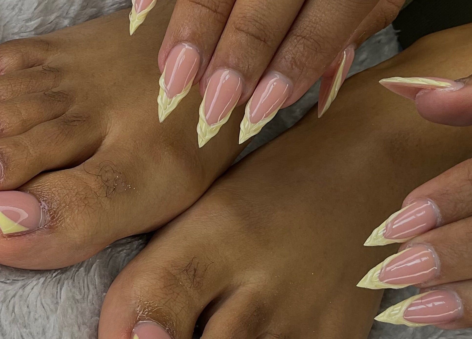 Elegant nail art featuring intricate designs at NolosNeauty nails&Lashes in Pretoria, Gauteng, ZA.