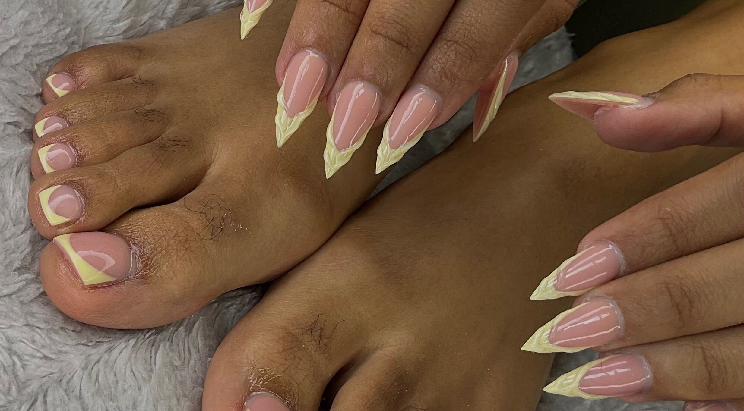 Elegant nail art featuring intricate designs at NolosNeauty nails&Lashes in Pretoria, Gauteng, ZA.