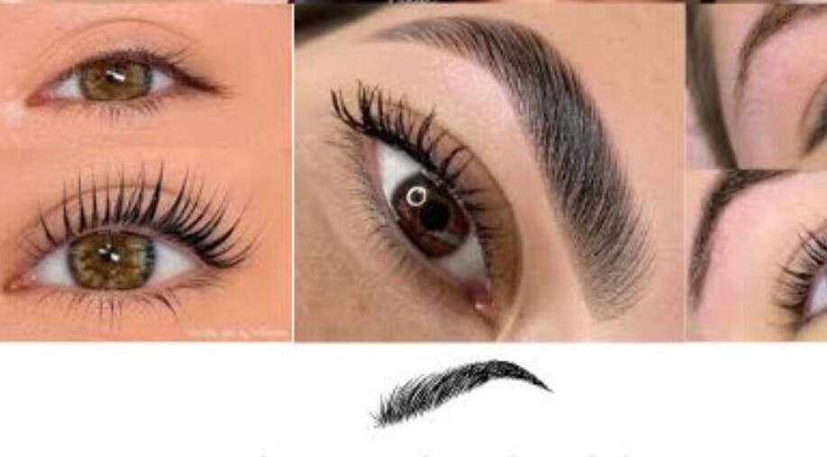 Beautifully styled brows and lashes at BrowTini Salon, Yonkers, New York, US.