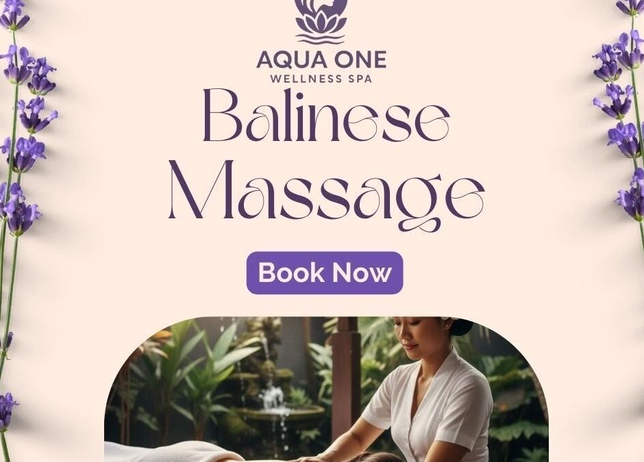 Balinese massage at Aqua One Spa in Bengaluru, Karnataka, IN with lavender decor and peaceful ambiance.