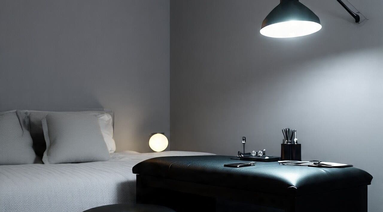 Relaxing beauty room at DeeBeautyCo., Montego Bay, St. James Parish, JM with a massage table and soft lighting.