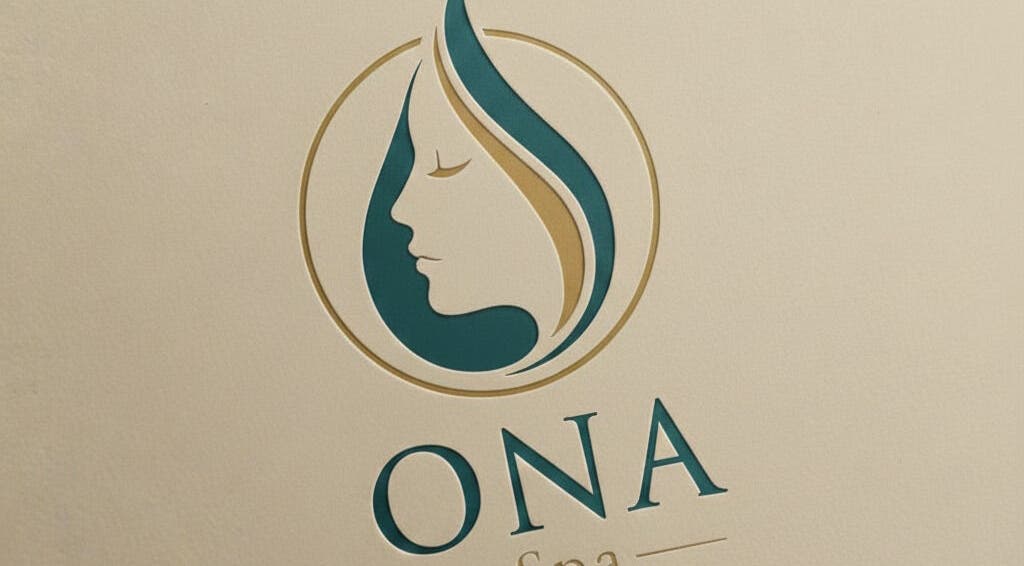 ONA SPA logo in Al Khobar, Eastern Province, SA, featuring a stylized profile and elegant teal design.