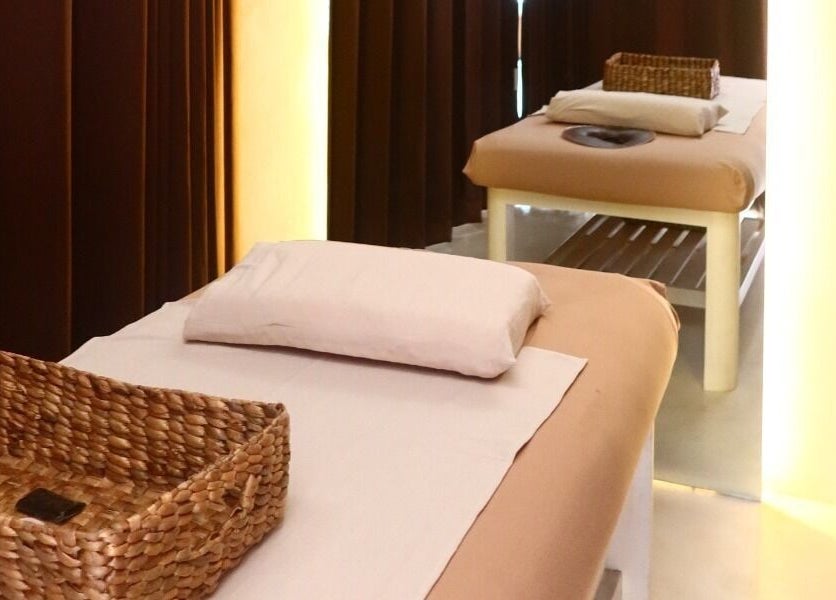 Cozy treatment room at Booty Bakery, Bali, Bali, ID, featuring comfortable massage tables and soft lighting.