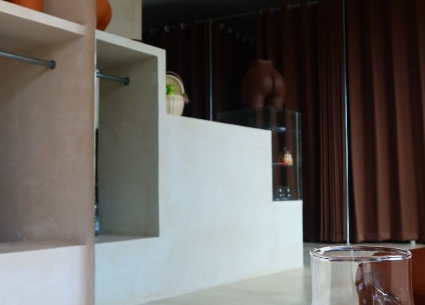 Relaxing interior at Booty Bakery, Bali, Bali, ID. Includes modern decor and comfortable seating areas.