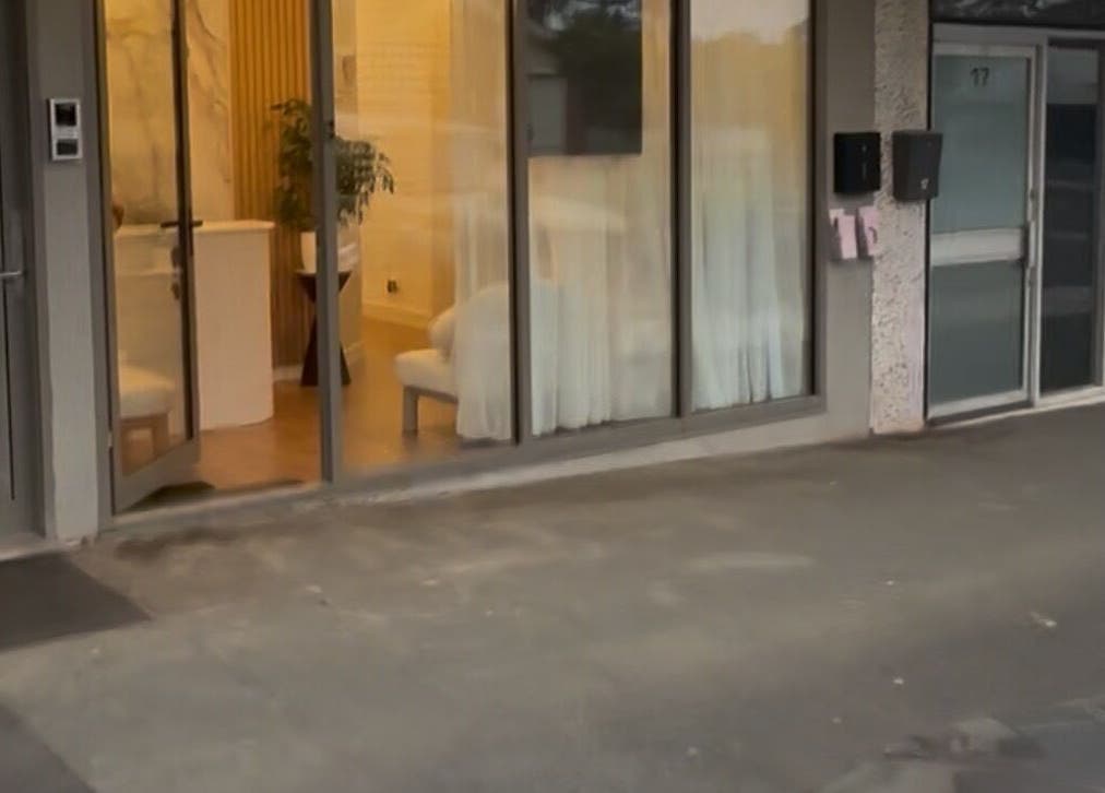 Front view of Meliaesthetics, a beauty venue in Melbourne, Victoria, AU, showcasing glass doors and welcoming interior.