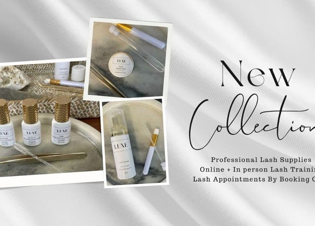 New lash product collection at Luxe Lash Collective, Bajool, Queensland, AU. Premium beauty supplies.