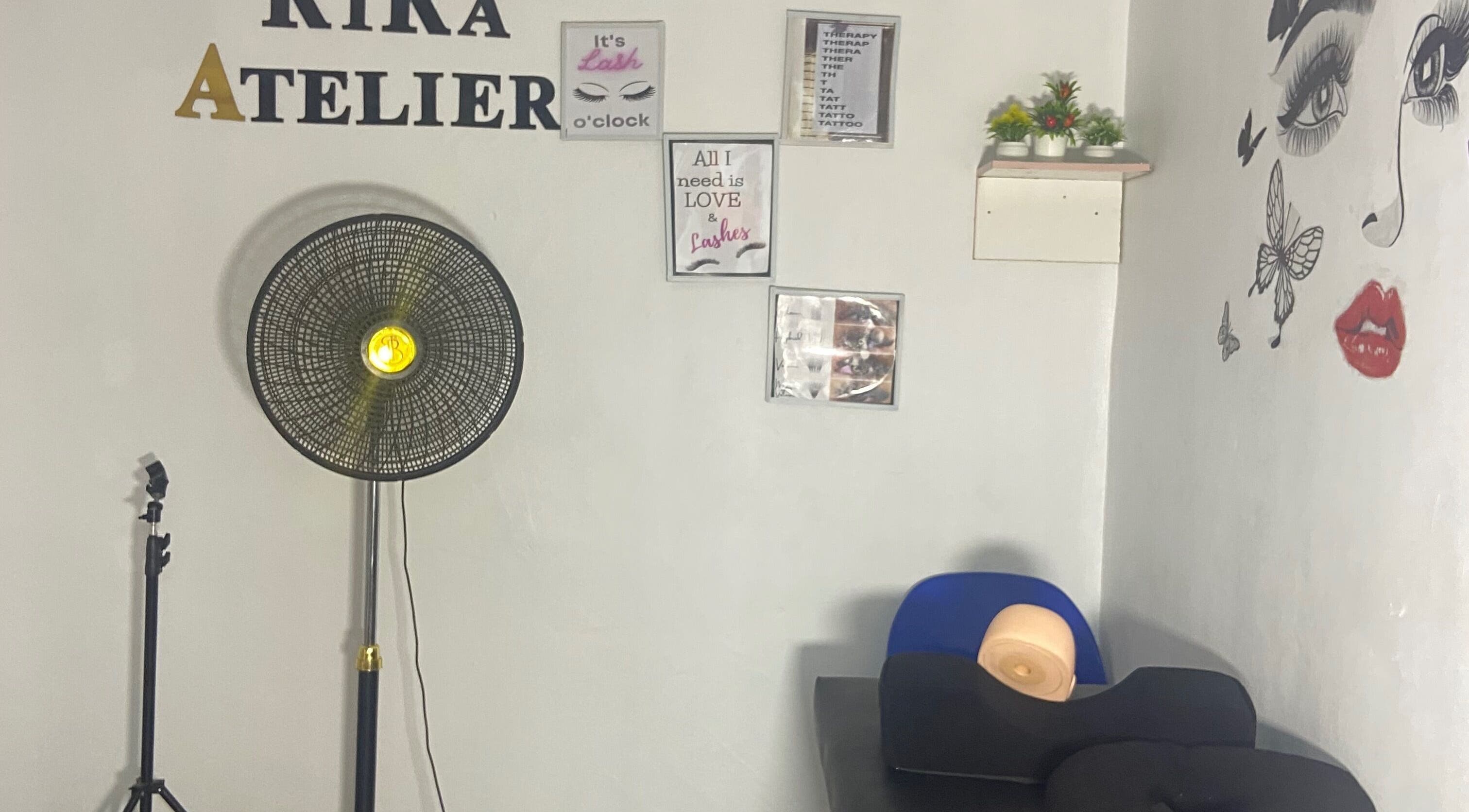 Rira Atelier beauty room with wall art and decor in Lagos, Lagos, NG. Cozy ambiance for a relaxing experience.