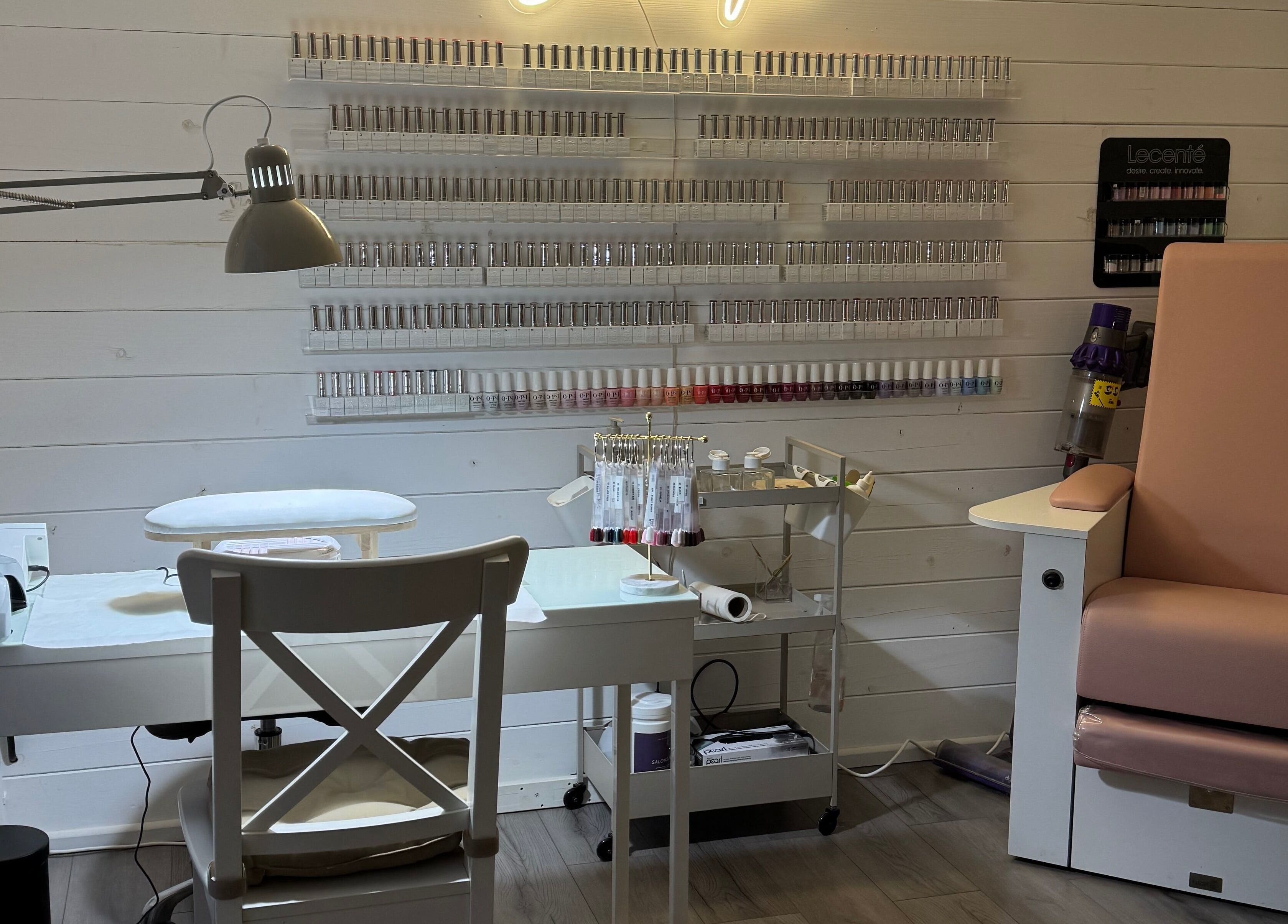 Beautique Beauty Studio's nail care station with manicure tools in Warninglid, England, GB.