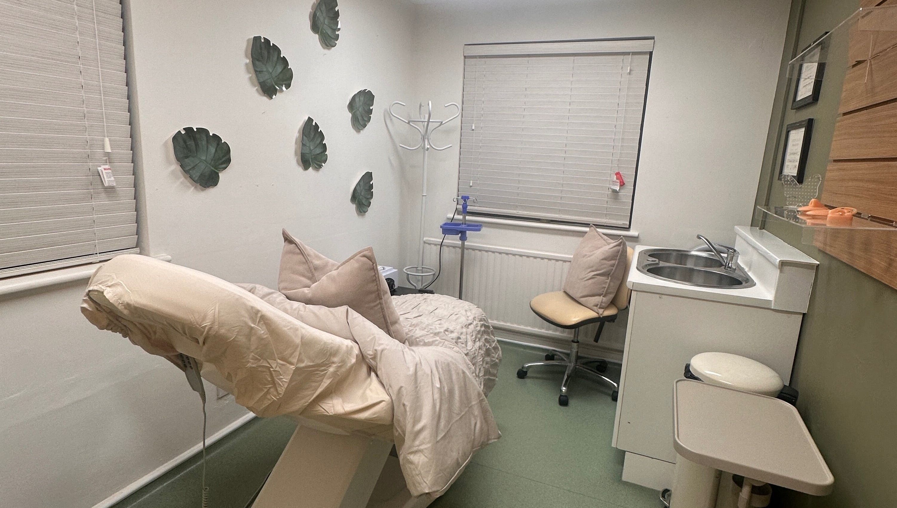 Cozy beauty room at ByWildflowerBeauty, Shifnal, England, GB with treatment bed and calming decor.