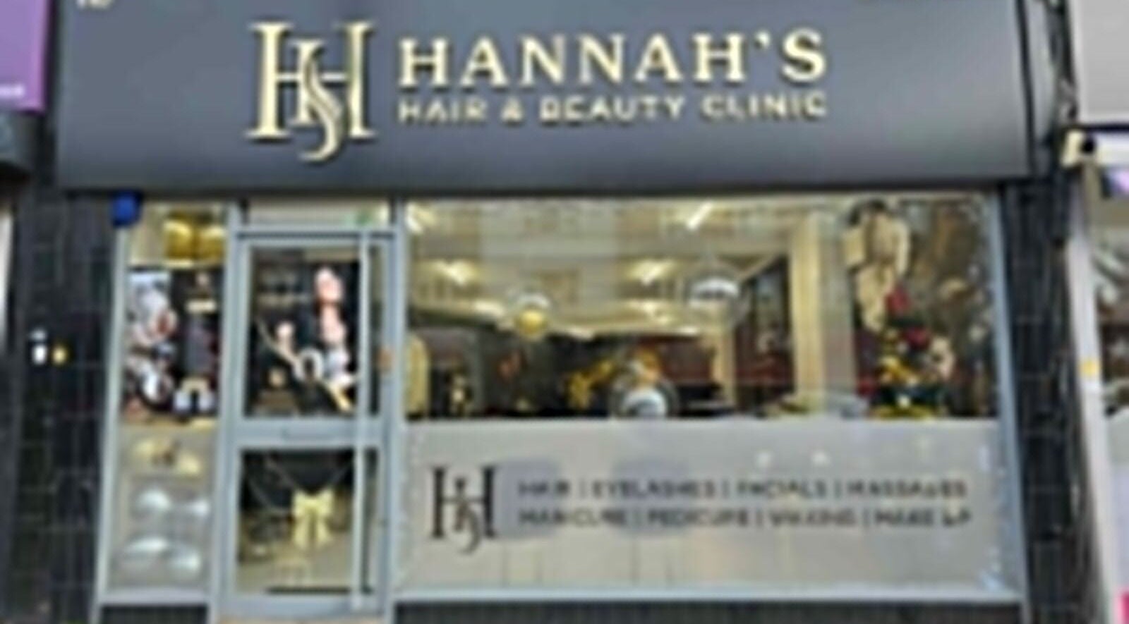 Elegant facade of Hannah's Hair And Beauty Clinic in Hornchurch, England, GB showcasing chic salon entrance.