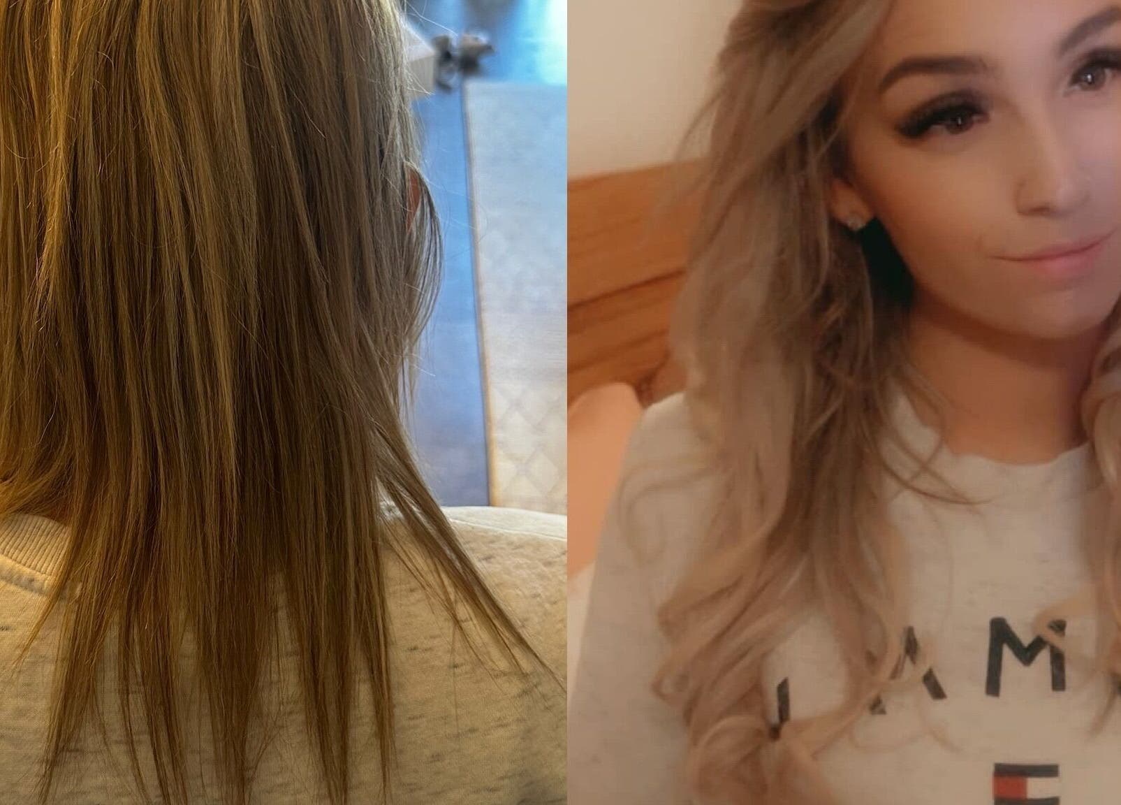 Before and after hair transformation at TMD Hair in Strathnairn, Australian Capital Territory, AU.