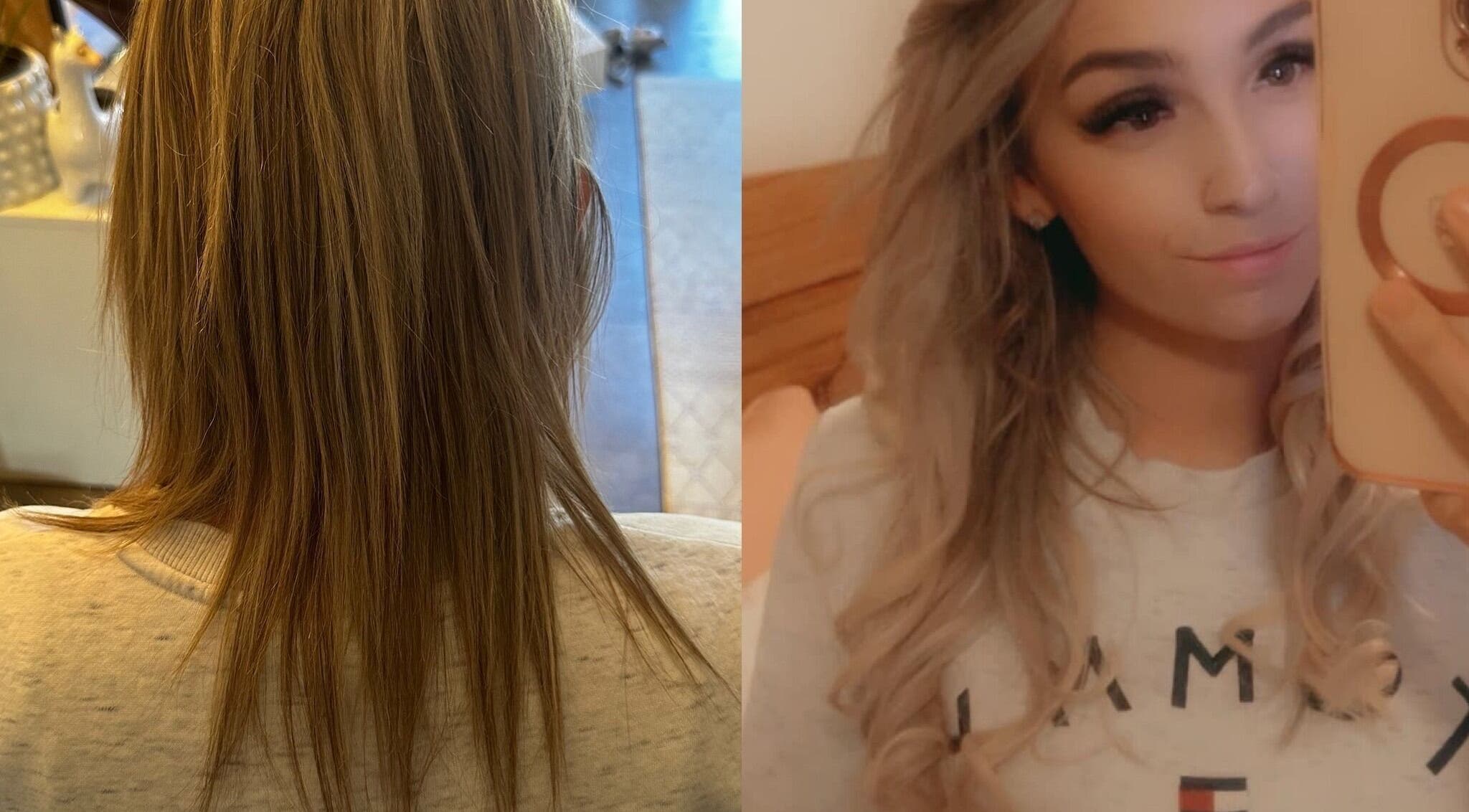 Before and after hair transformation at TMD Hair in Strathnairn, Australian Capital Territory, AU.