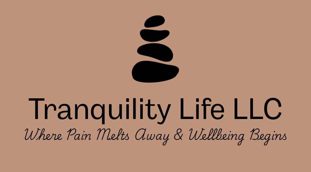 Logo of Tranquility Life LLC in Crystal Lake, Illinois, US, featuring stacked zen stones design.