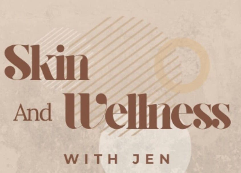 Elegant logo for Skin with Jen, a beauty venue in Matlock, England, GB offering holistic skincare solutions.