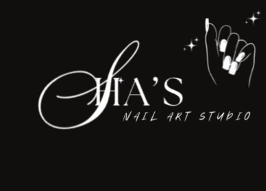 SHA’S NAIL STUDIO logo with stylish nail art design in Johor Bahru, Johor, MY.