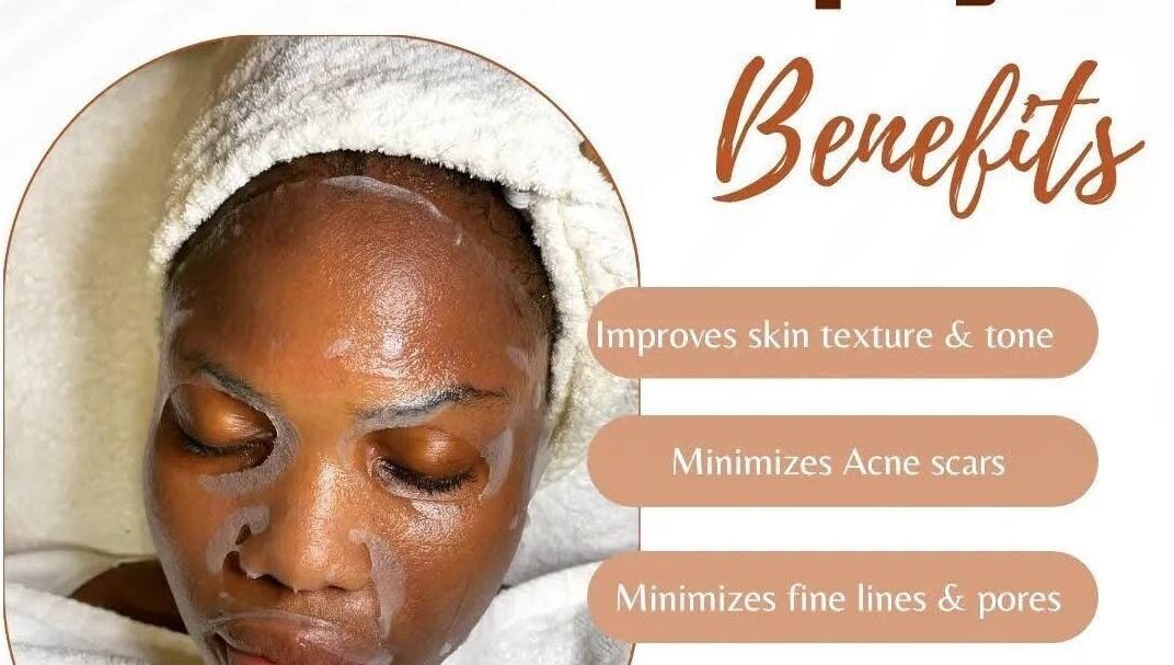 Facial treatment at Shadesofbeauty care, Lekki, Lagos, NG, enhancing skin texture.