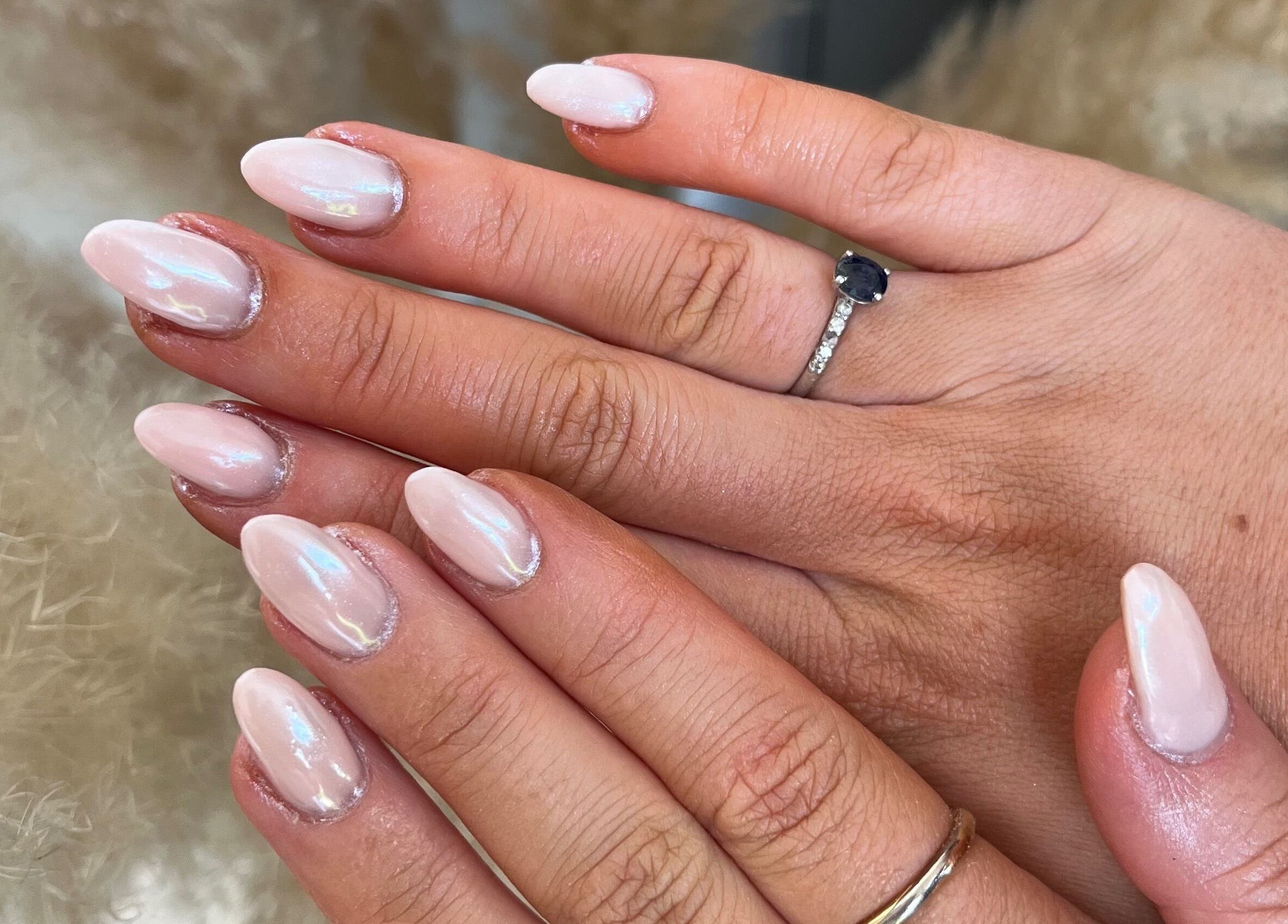 Elegant opalescent nails at NailsbyMiaHope - TWELVE BEAUTY CO., Edinburgh, Scotland, GB.