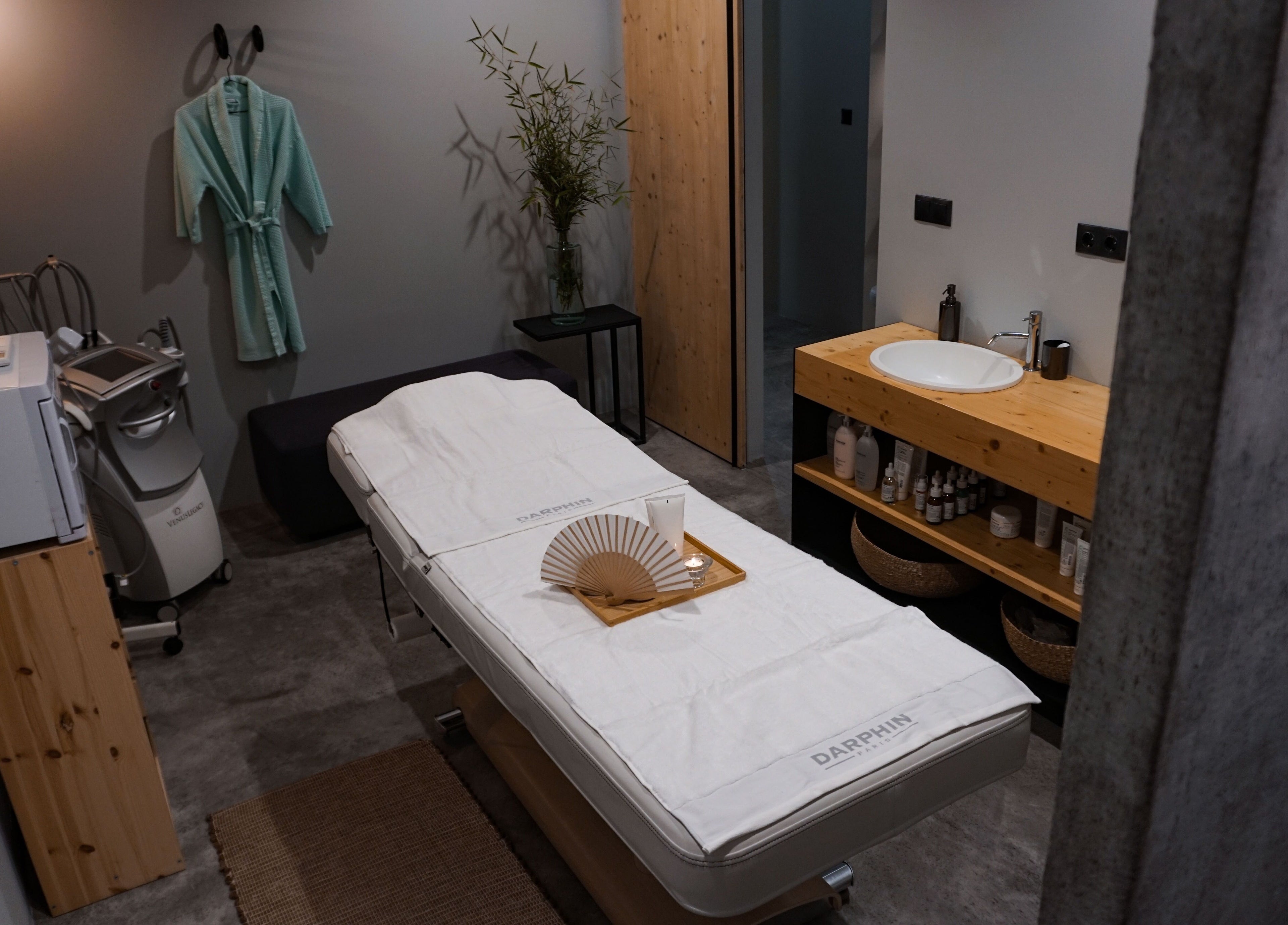 Spa treatment room at Koncept Beauty, Sofia, Sofia City Province, BG highlighting relaxation and comfort.