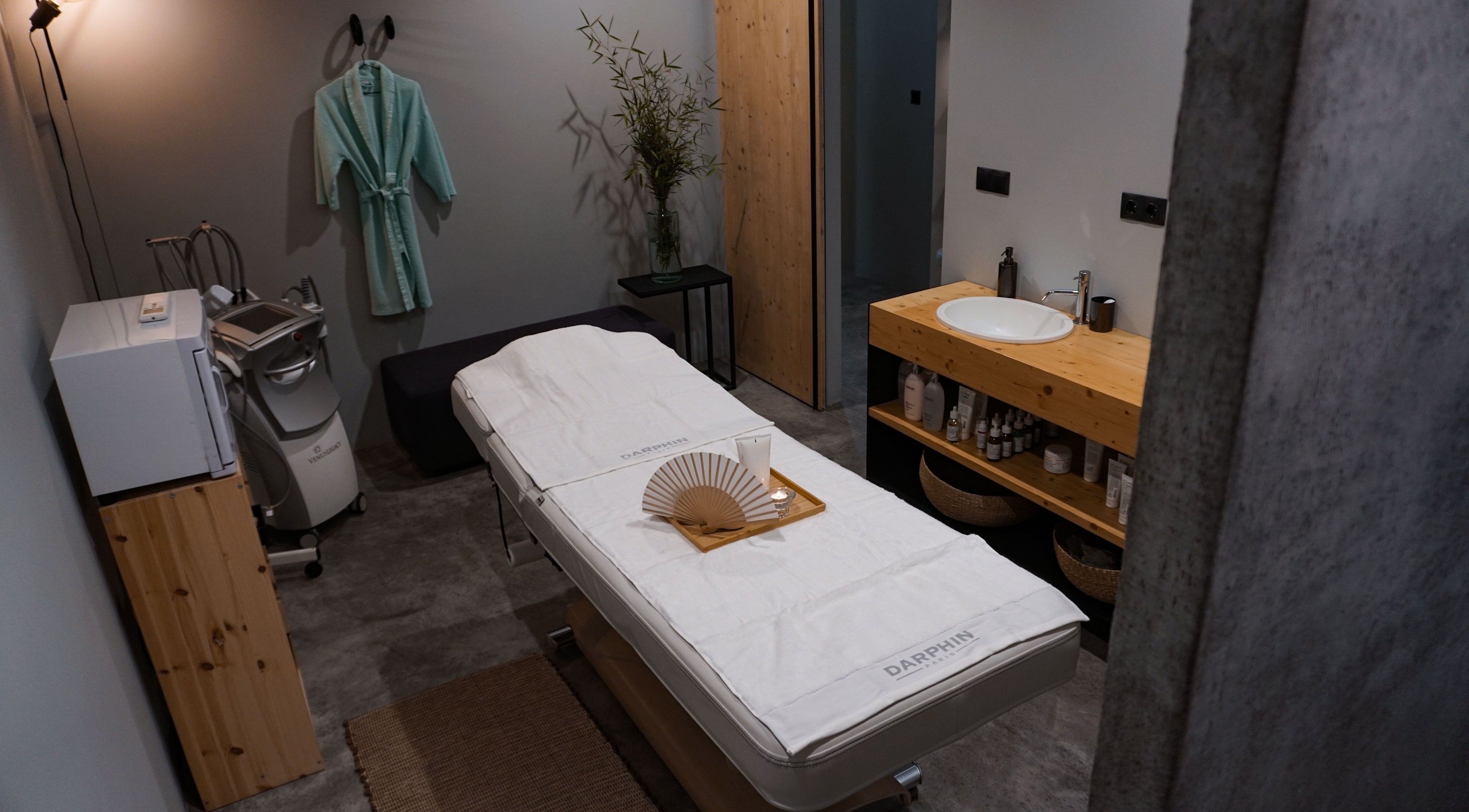 Spa treatment room at Koncept Beauty, Sofia, Sofia City Province, BG highlighting relaxation and comfort.