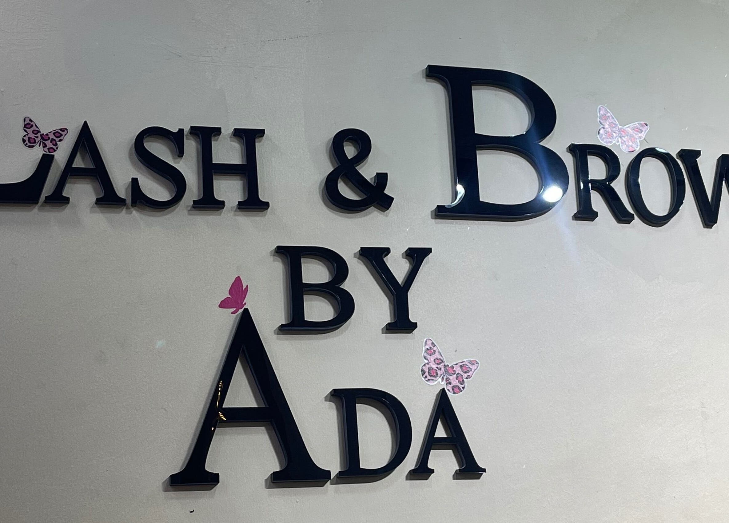 Lash_browsbyada elegant wall sign with butterflies, Lagos, Lagos, NG.