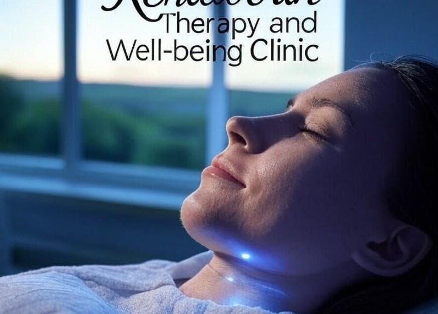 Woman enjoying a calming therapy session at The Kenilworth Therapy and Wellbeing Clinic, Kenilworth, England, GB.