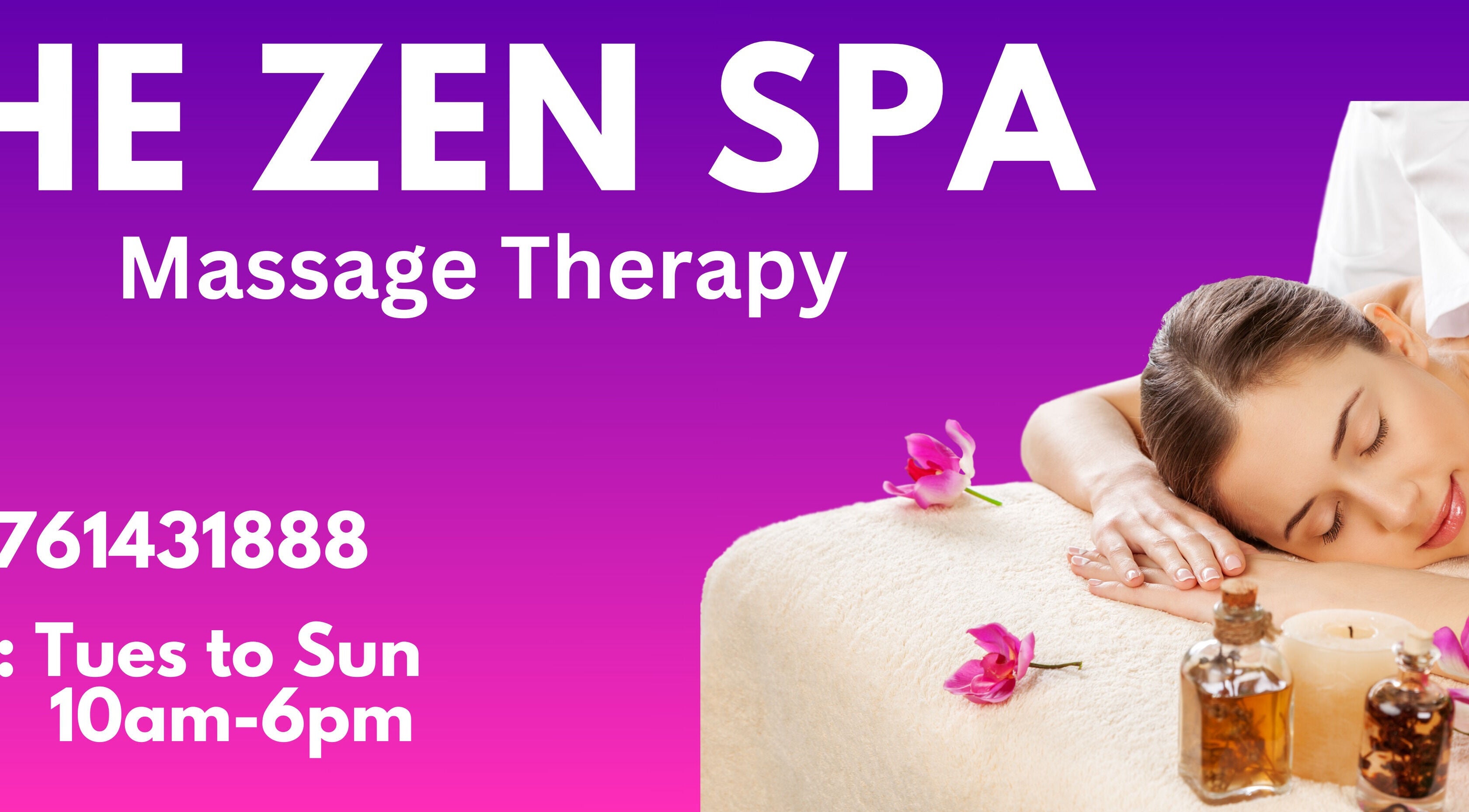 Relaxing massage therapy at The Zen Spa, Queensburgh, Kwazulu-natal, ZA with aromatherapy and serene ambiance.
