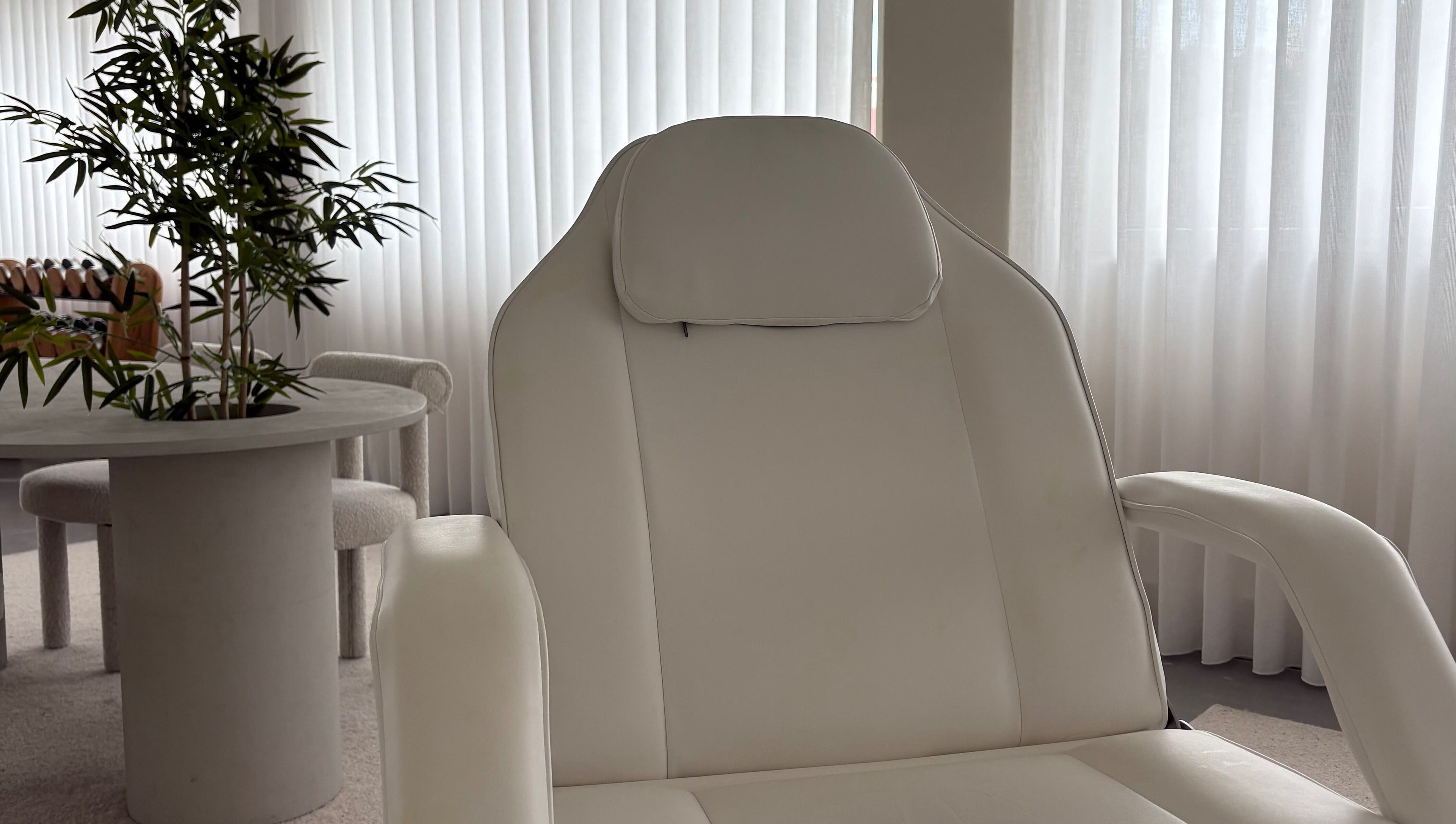 Elegant spa chair at A-Derma, Funchal, Madeira, PT offering a luxurious wellness experience.