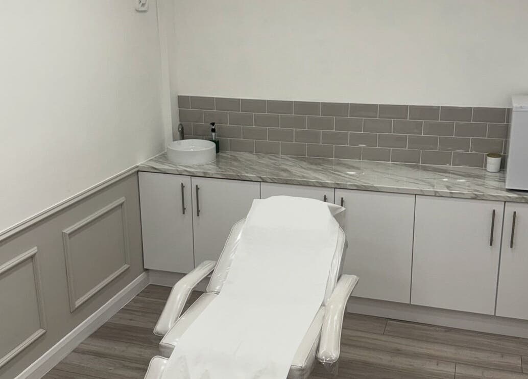 Tranquil treatment room at Megan Elizabeth Beauty & Aesthetics in Birmingham, England, GB.