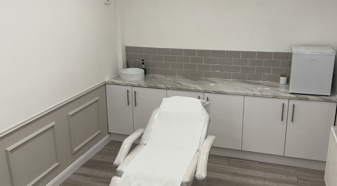 Tranquil treatment room at Megan Elizabeth Beauty & Aesthetics in Birmingham, England, GB.