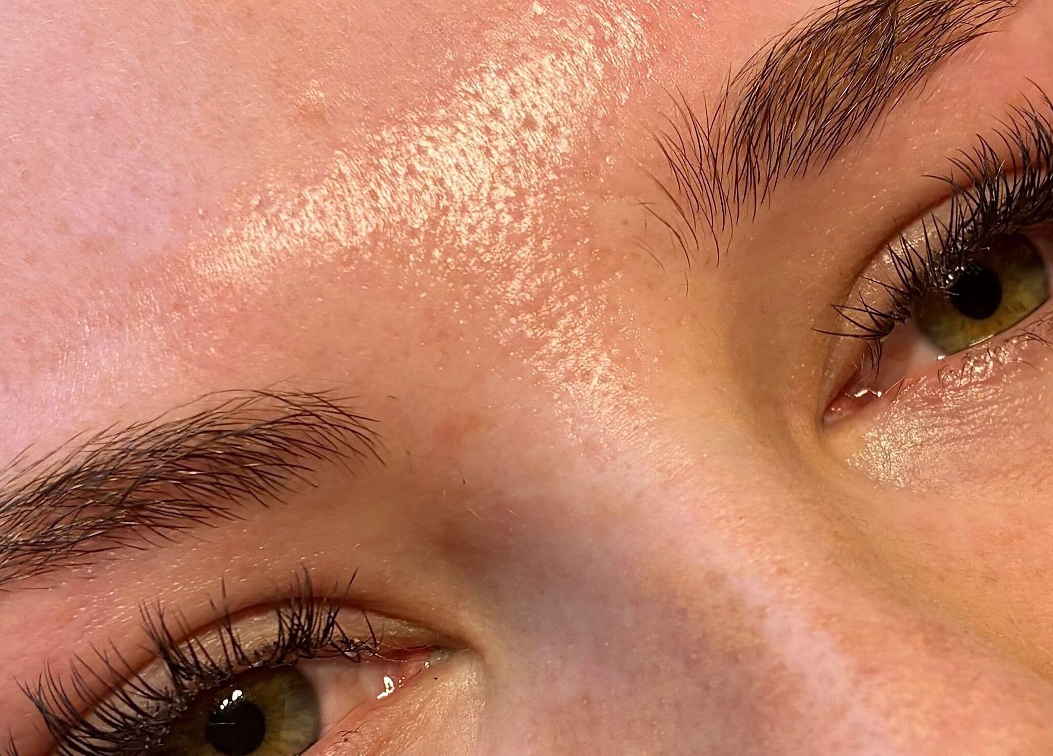 Close-up of enhanced lashes at Caitlin McGarel Beauty, Southampton, England, GB.